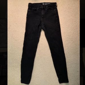 Gap High Rise Black Skinny Jeans